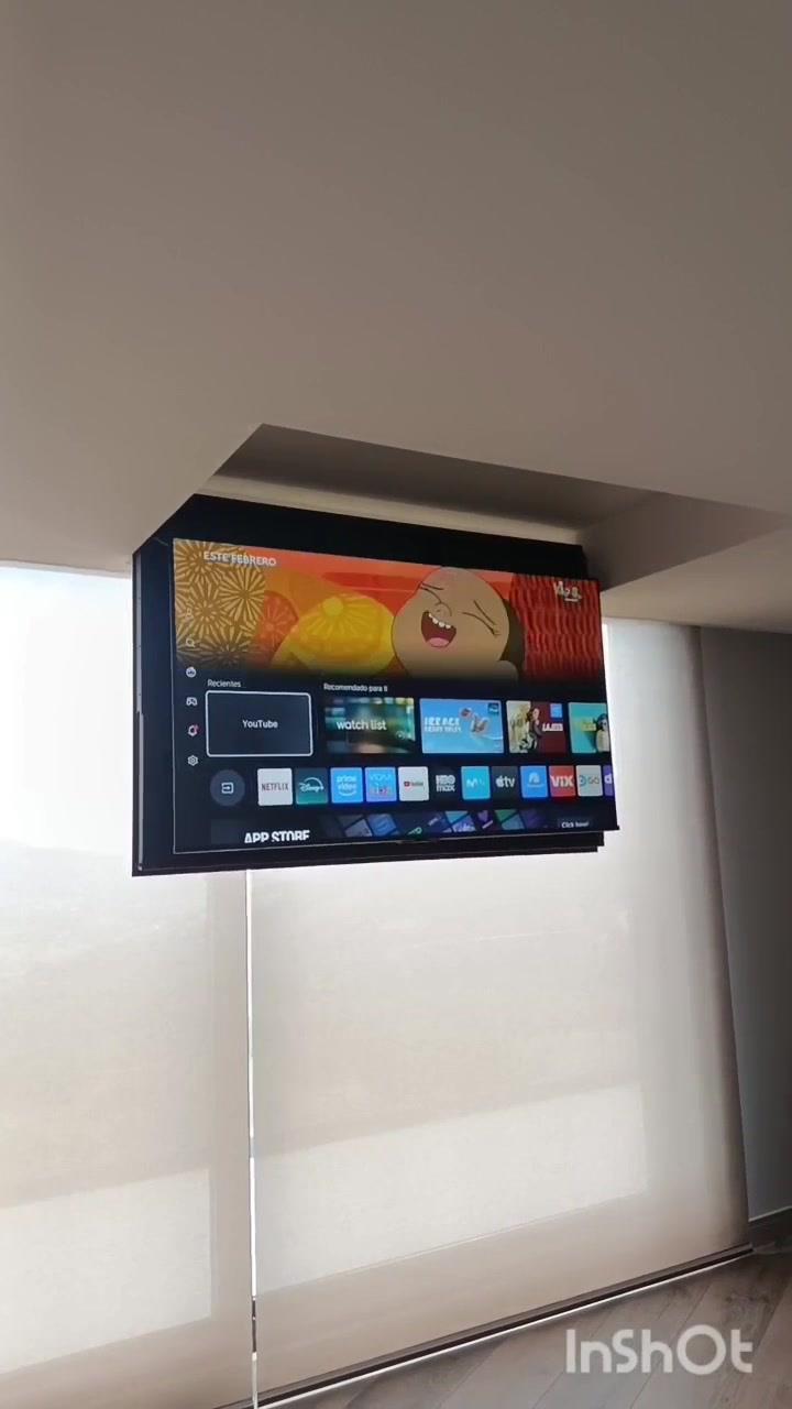 Elevador de televisor oculto en techo