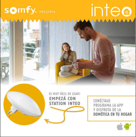 Station Inteo de Somfy conectada a la app de domótica